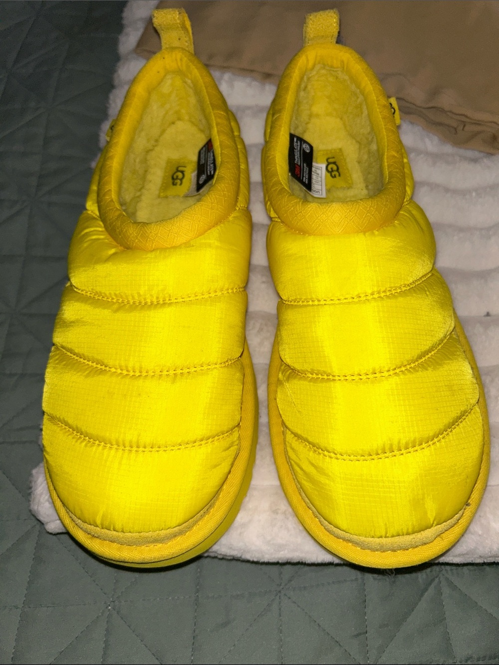 UGG  Bright Yellow Quilted Slip-On Clog